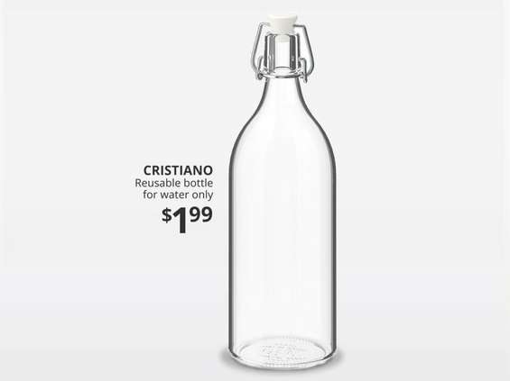IKEA Kanada z butelką na wodę "Cristiano"