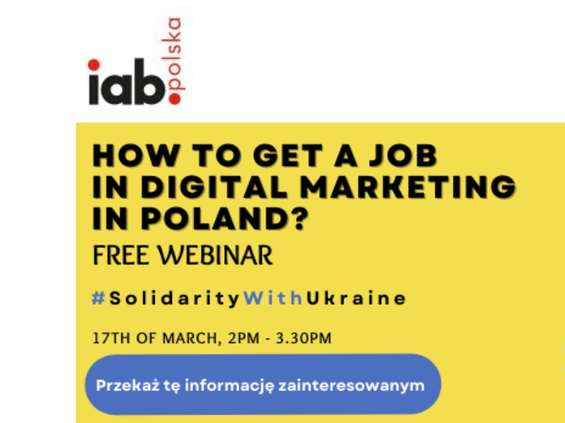 Bezpłatny webinar dla Ukraińcow o pracy w polskiej branży digital marketingu